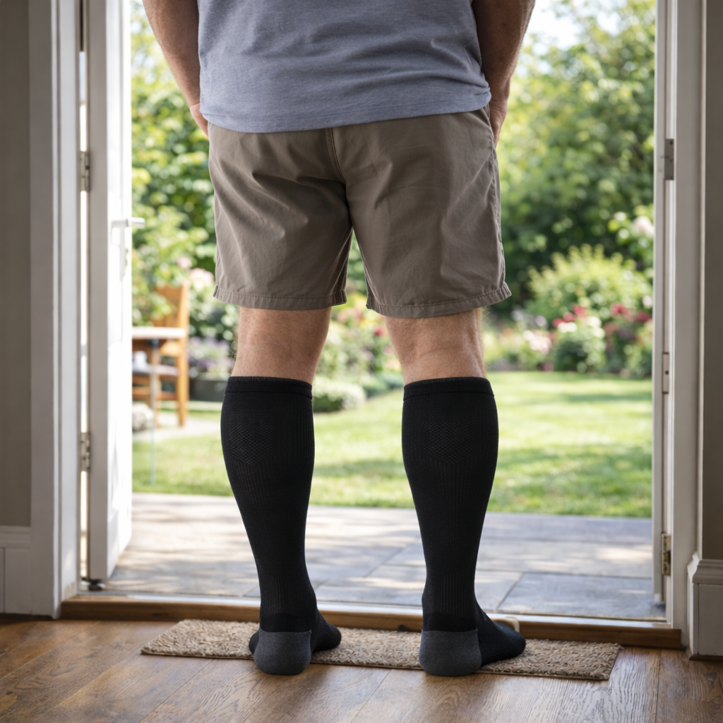 Kompressionsstrümpfe gegen Druck im Bein