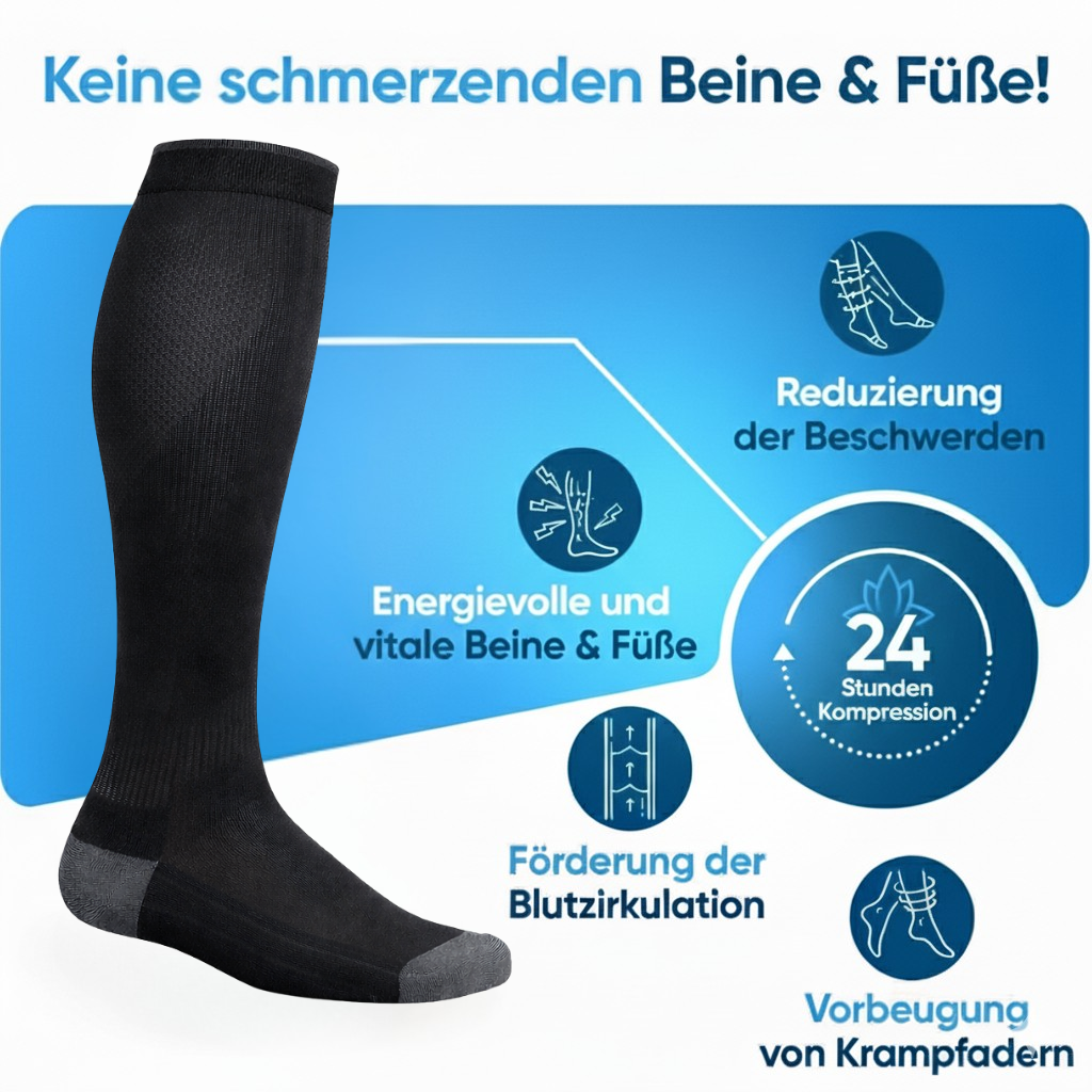 Kompressionsstrümpfe gegen Druck im Bein