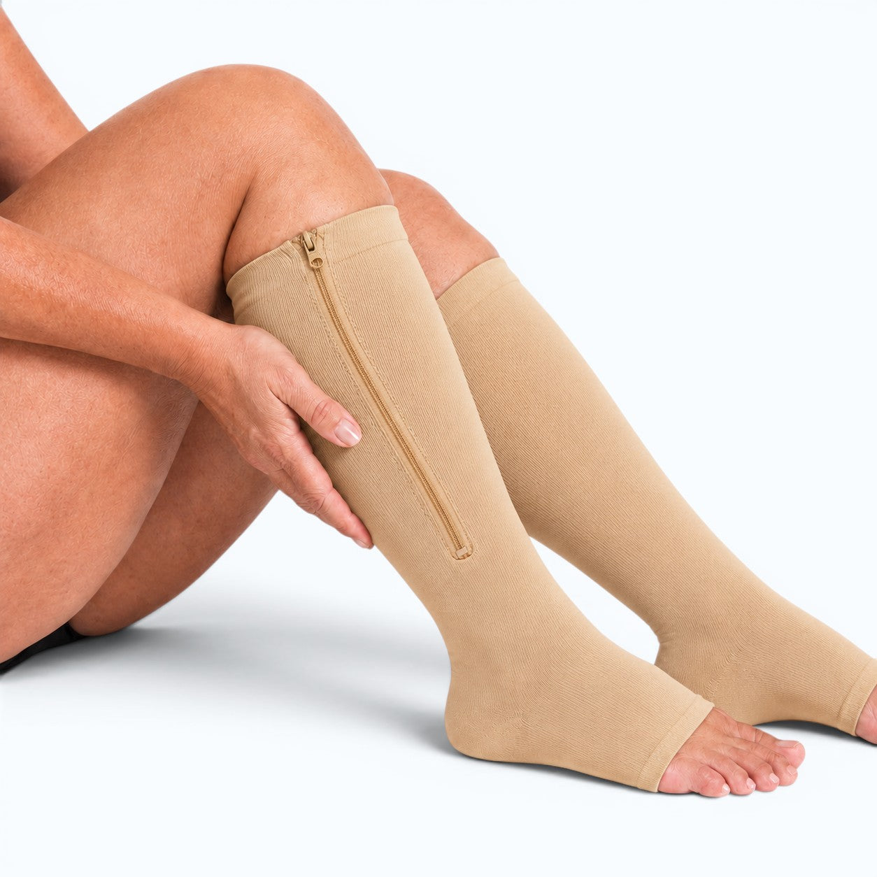 Reißverschluss Beige