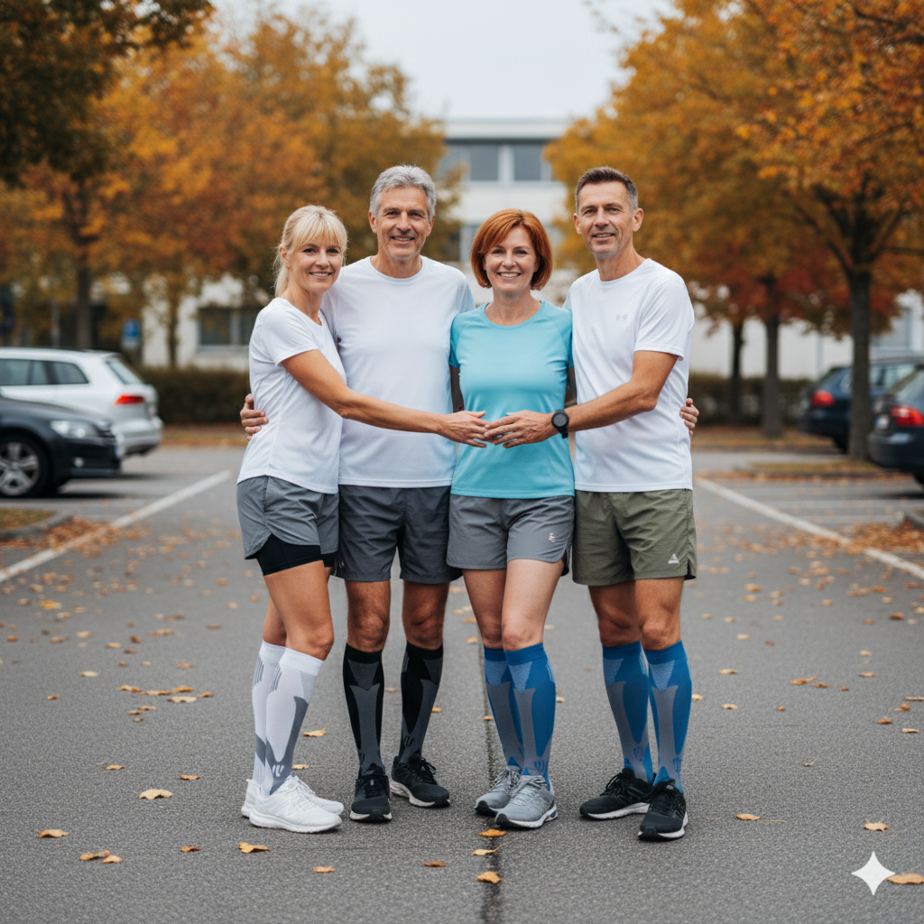 Kompressionsstrümpfe zur täglichen Entlastung der Beine