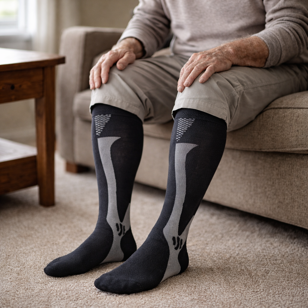 Kompressionsstrümpfe zur täglichen Entlastung der Beine